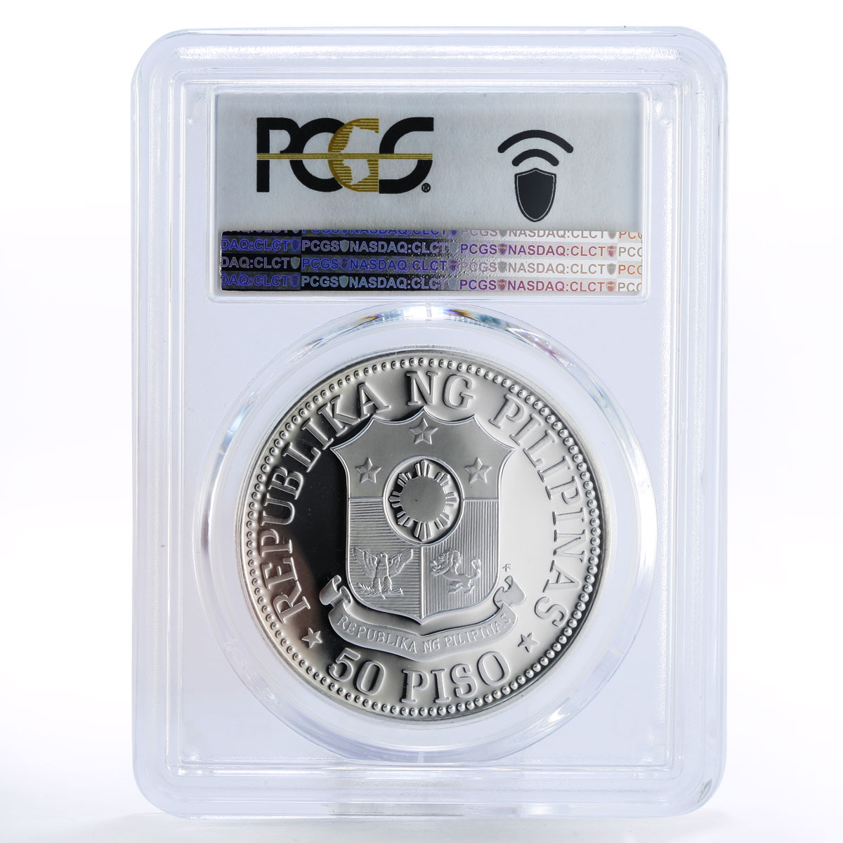 Philippines 50 piso Ferdinand E. Marcos PR69 PCGS silver coin 1975