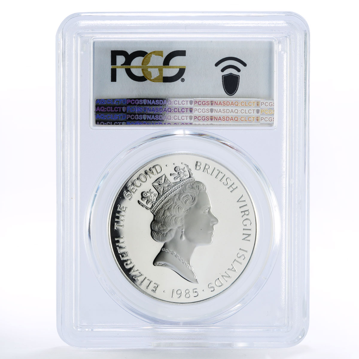 British Virgin Islands 20 dollars Ship Lantern PR69 PCGS proof silver coin 1985