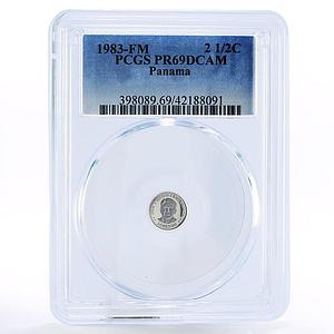 Panama 2,5 centesimos Victoriano Lorenzo PR69 PCGS proof nickel coin 1983