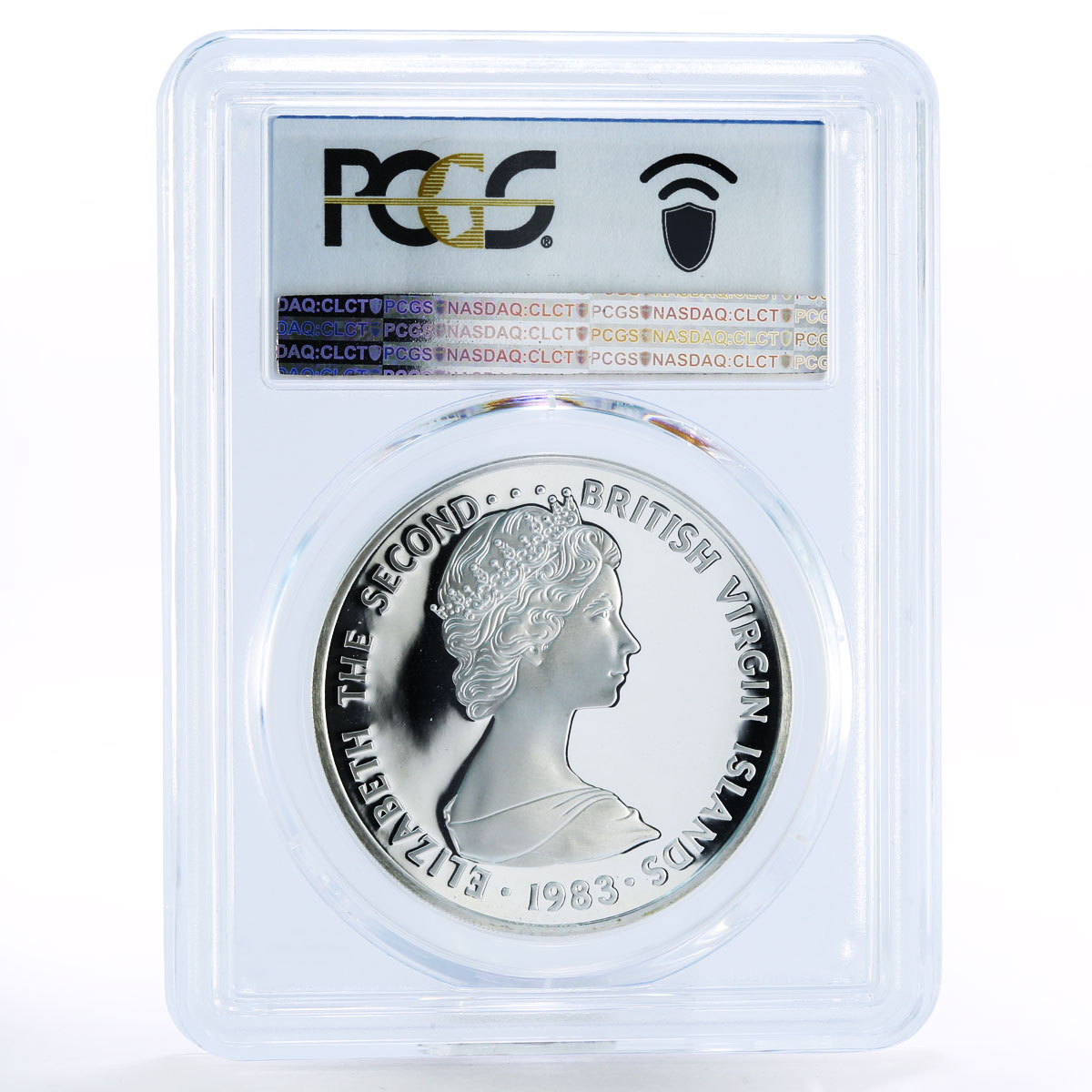 British Virgin Islands 10 dollars Queen Elizabeth II PR70 PCGS silver coin 1983