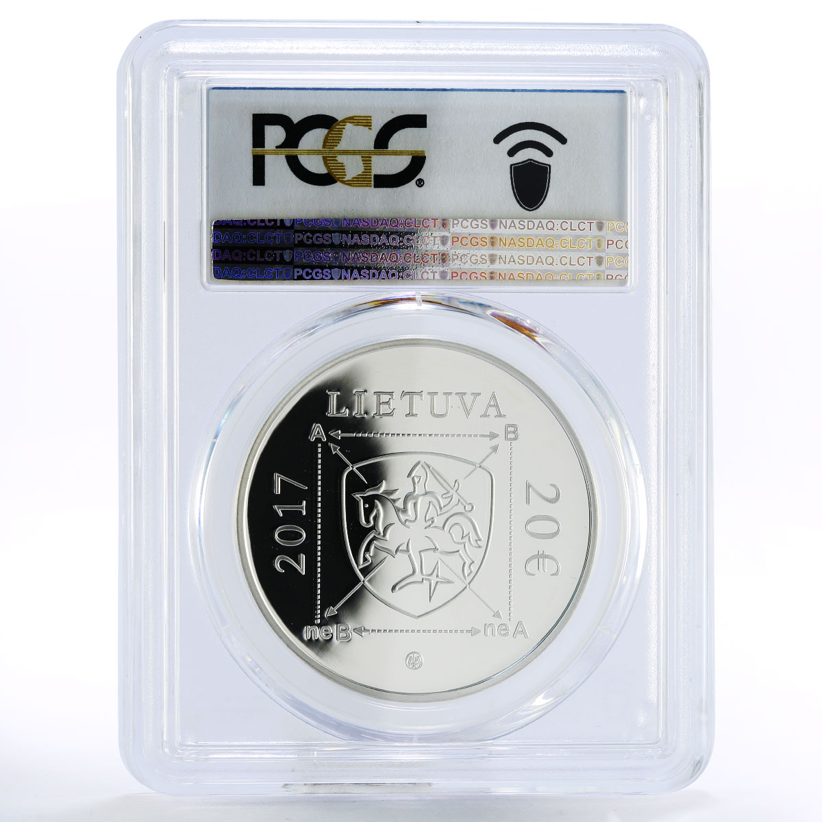 Lithuania 20 euro Centennial of Algirdas Greimas PR70 PCGS silver coin 2017