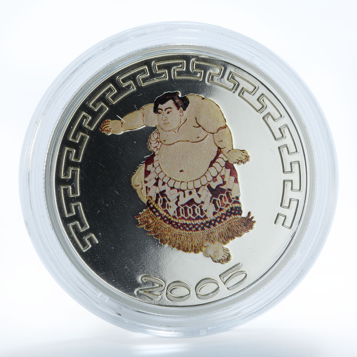 Mongolia 500 tugriks Japanese Sumo Wrestling Ounomatsu №2 silver coin 2005