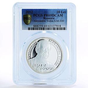 Romania 10 lei Centennial of Alexandru Todea PR69 PCGS silver coin 2012