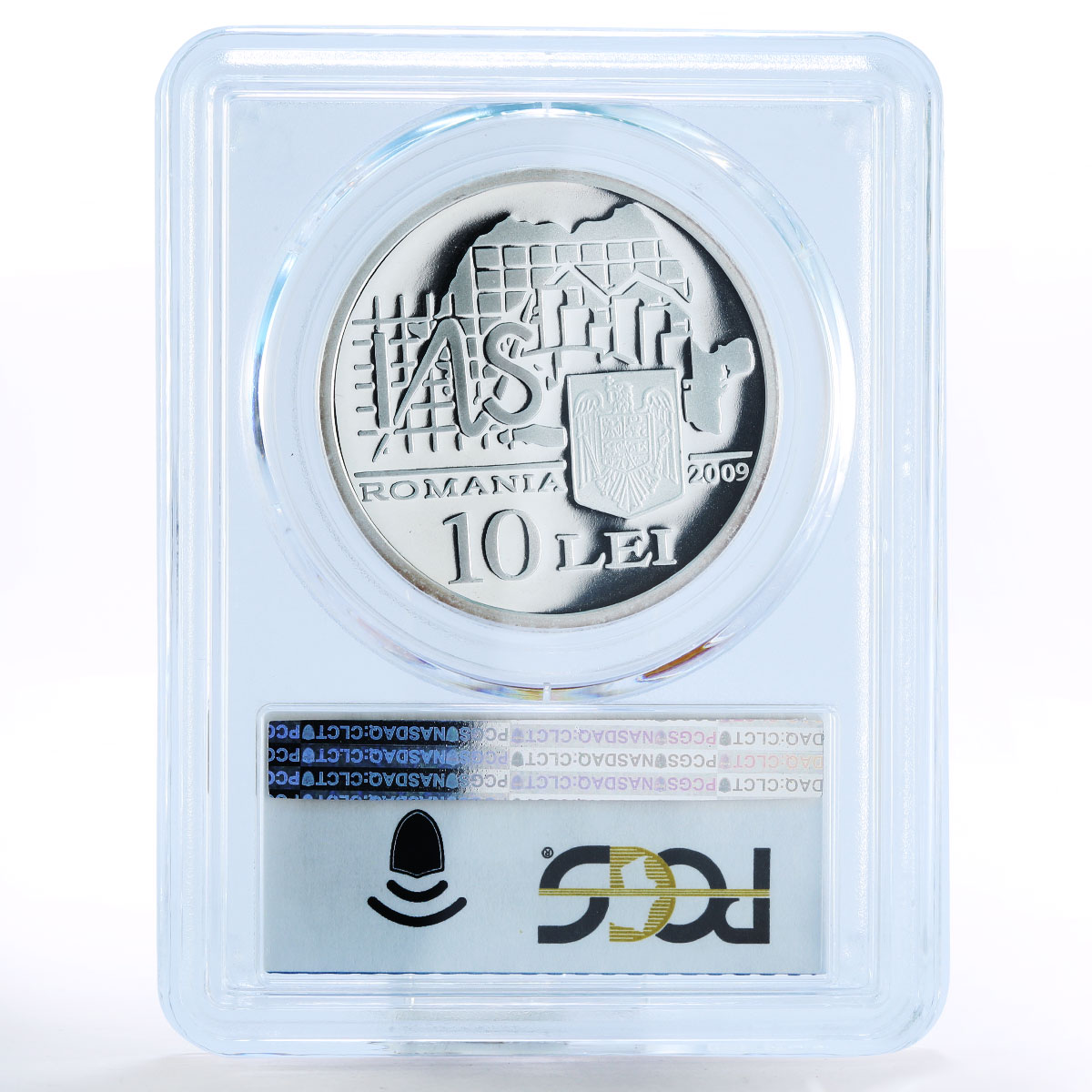 Romania 10 lei 150 Years of the Bureau of Statistics PR70 PCGS silver coin 2009