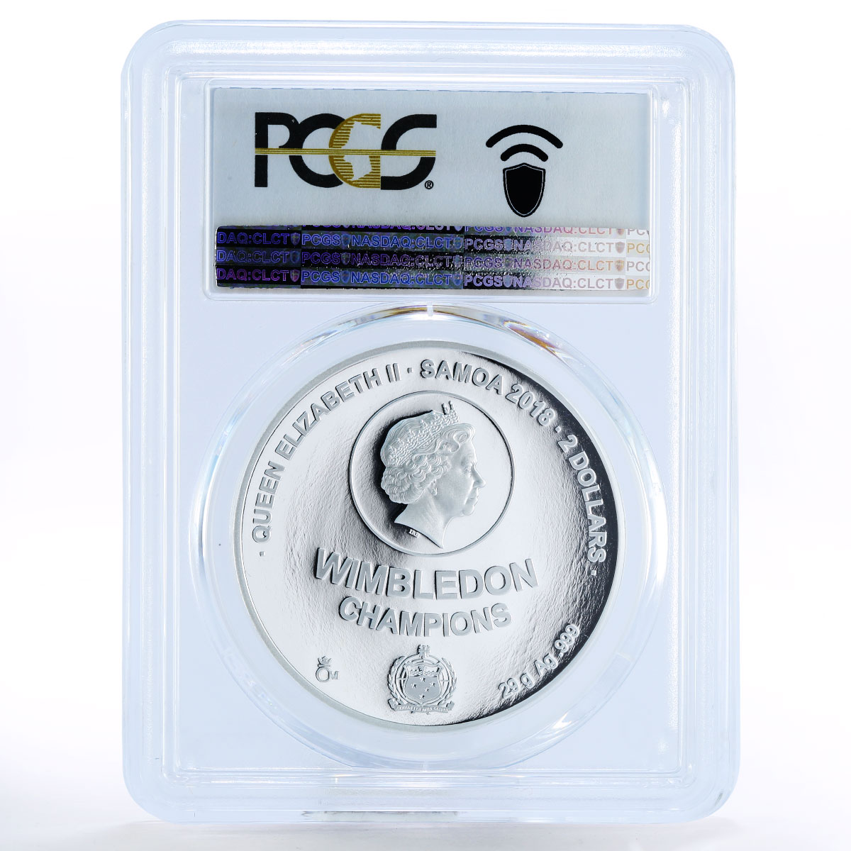 Samoa 2 dollarsTennis Legends Martina Navratilova PR69 PCGS silver coin 2018