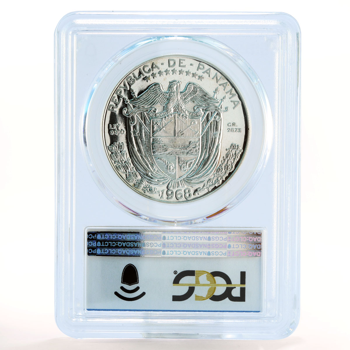 Panama 1 balboa Explorer Vasco Nunez de Balboa PR67 PCGS silver coin 1968