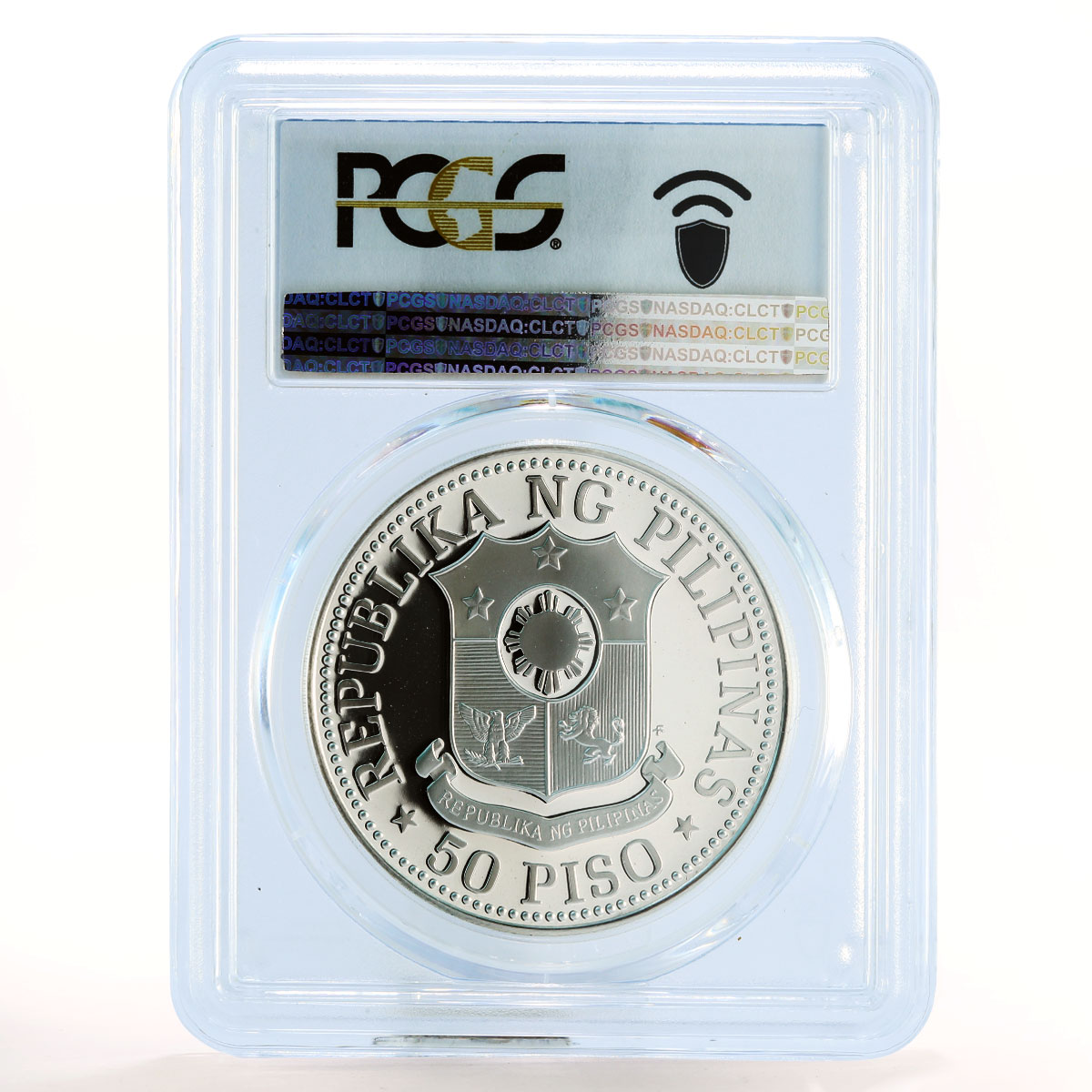 Philippines 50 piso Ferdinand E. Marcos PR70 PCGS (No Shield) silver coin 1975