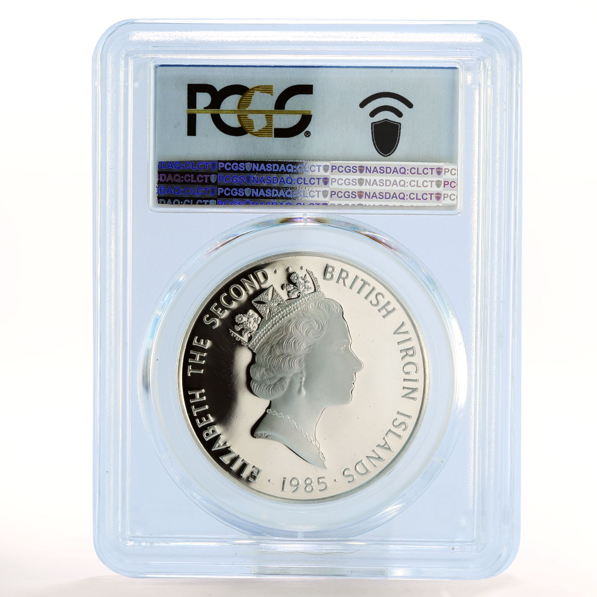 British Virgin Islands 20 dollars Religious Medallion PR69 PCGS silver coin 1985
