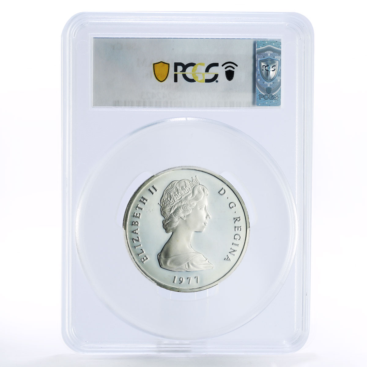 Turks and Caicos Islands 50 crowns Queen Victoria PR67 PCGS silver coin 1977