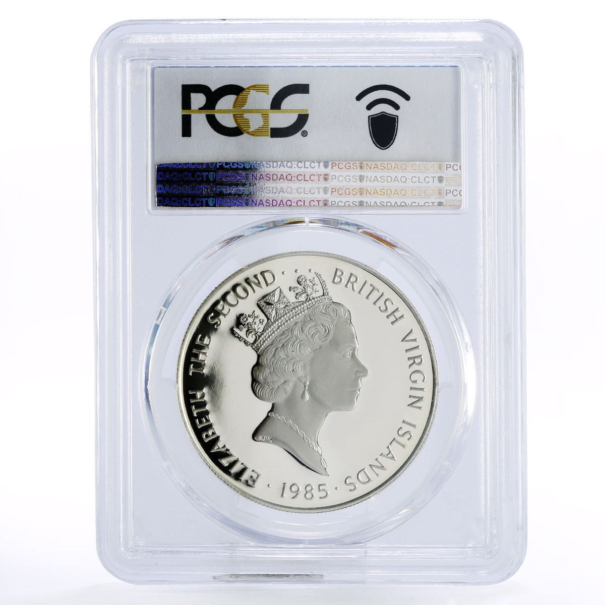 British Virgin Islands 20 dollars Gold Cross PR69 PCGS silver coin 1985