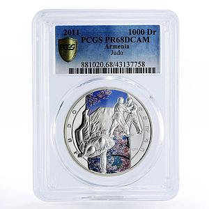 Armenia 1000 dram Art of Fighting Judo PR68 PCGS silver coin 2011