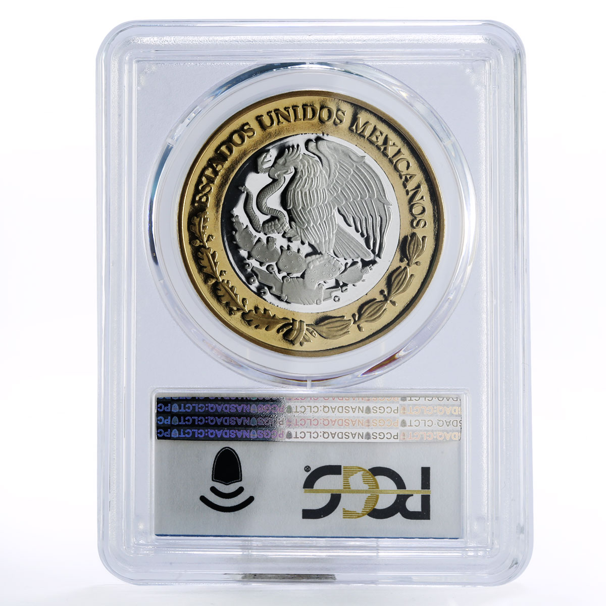 Mexico 100 pesos Numismatic Heritage 1824 8 Reales PL70 PCGS bimetal coin 2011