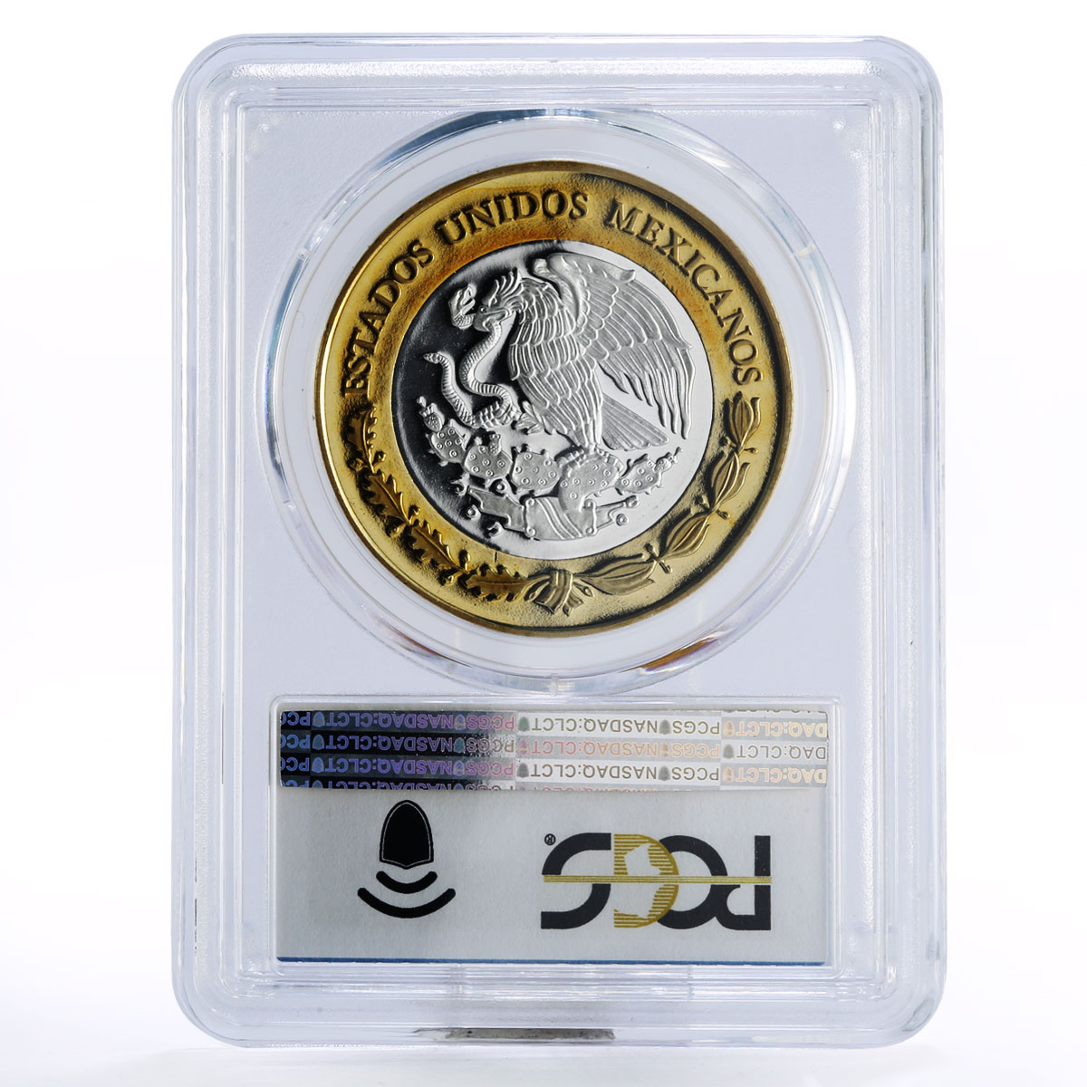 Mexico 100 pesos Numismatic Heritage 1866 1 Peso PL69 PCGS bimetal coin 2012