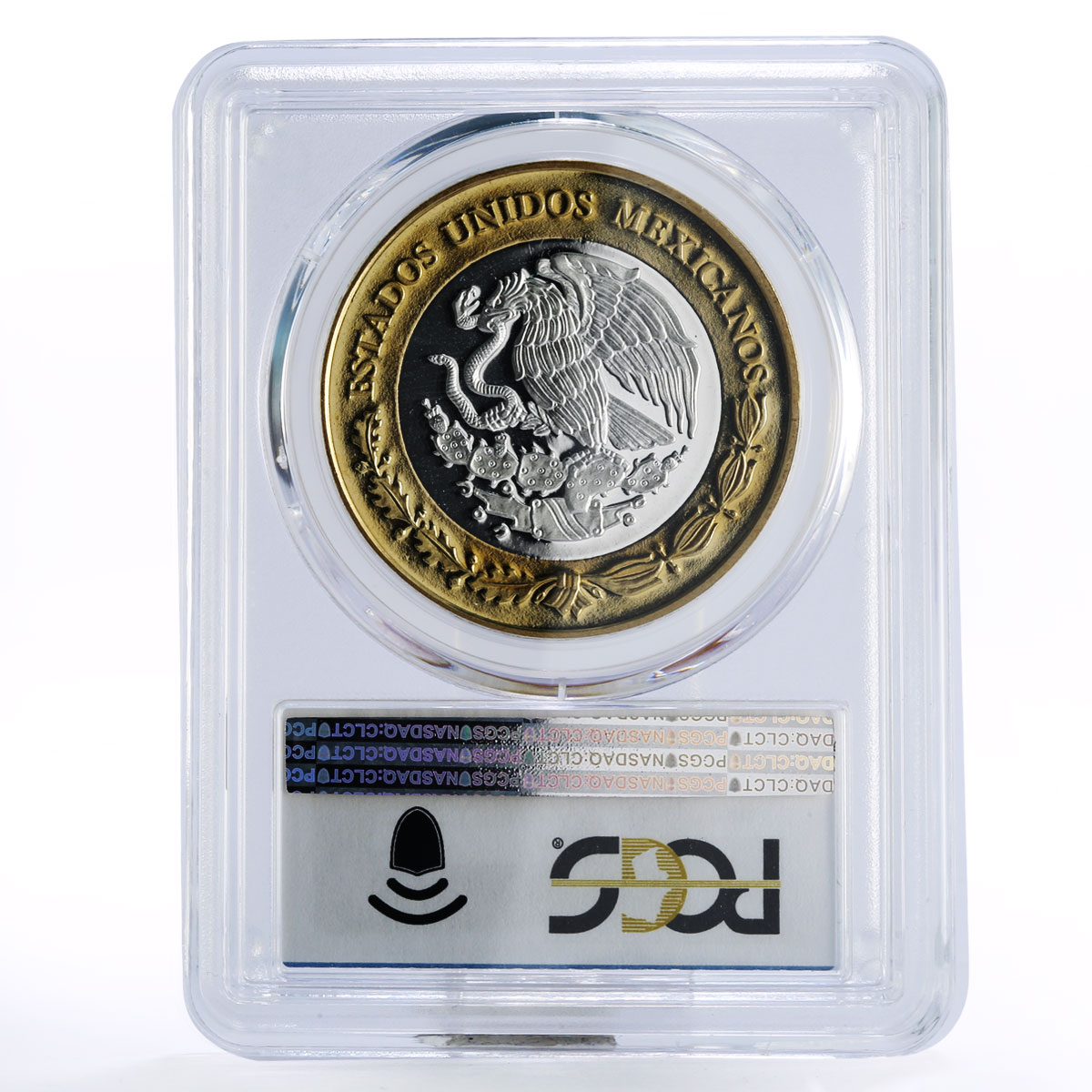 Mexico 100 pesos Numismatic Heritage Bolita Peso PL70 PCGS bimetal coin 2011