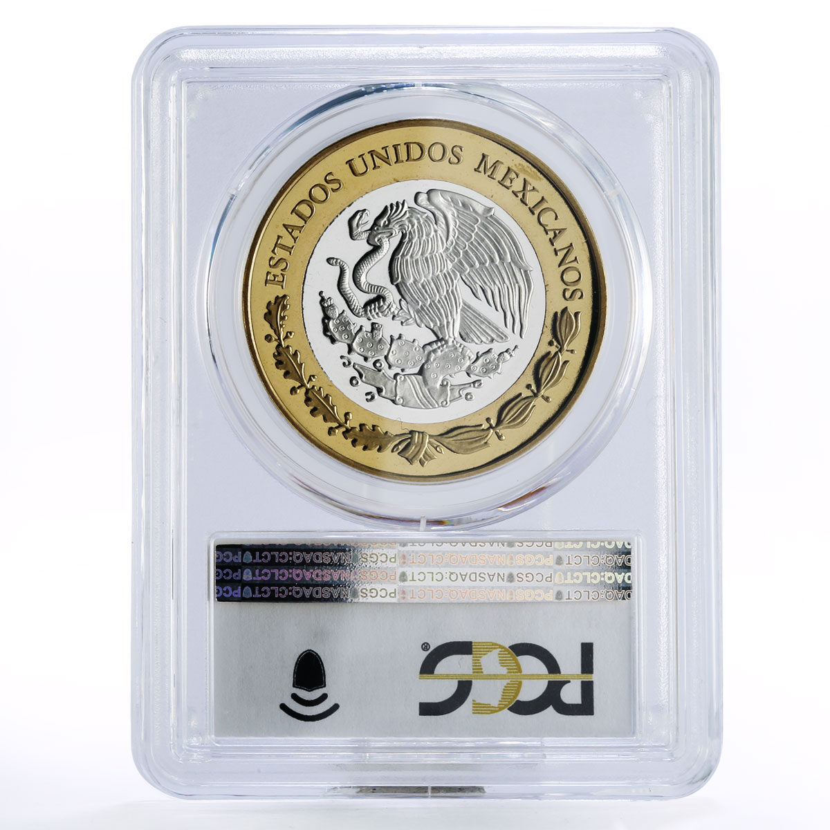 Mexico 100 pesos Numismatic Heritage 1804 8 Reales PL69 PCGS bimetal coin 2012