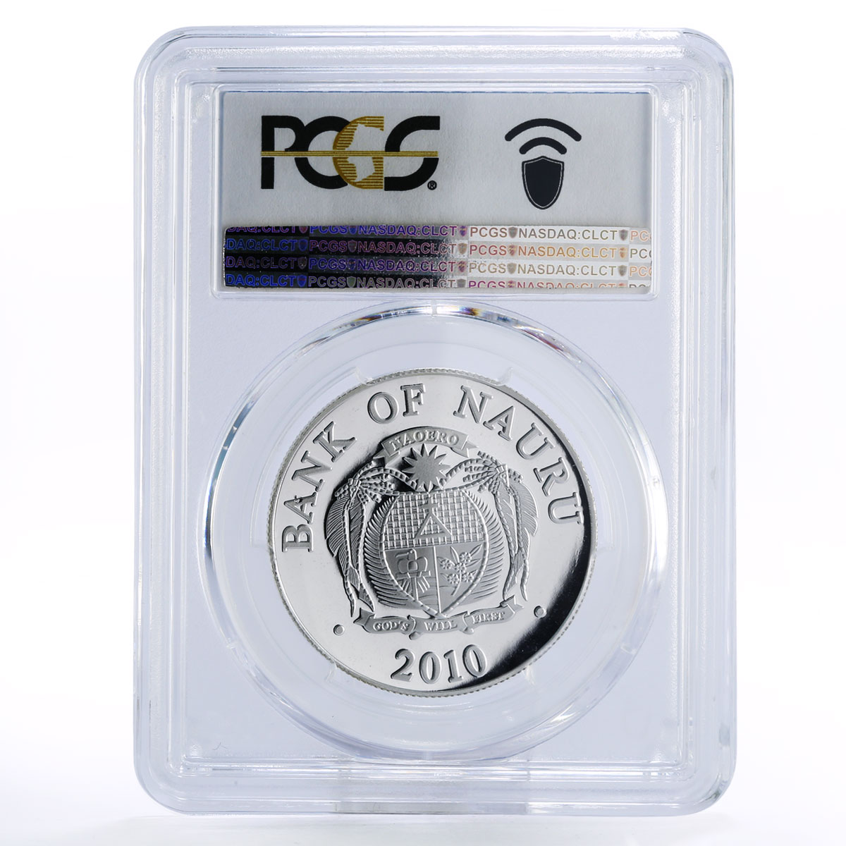 Nauru 10 dollars Saxonia Train Railway PR69 PCGS proof silver coin 2010