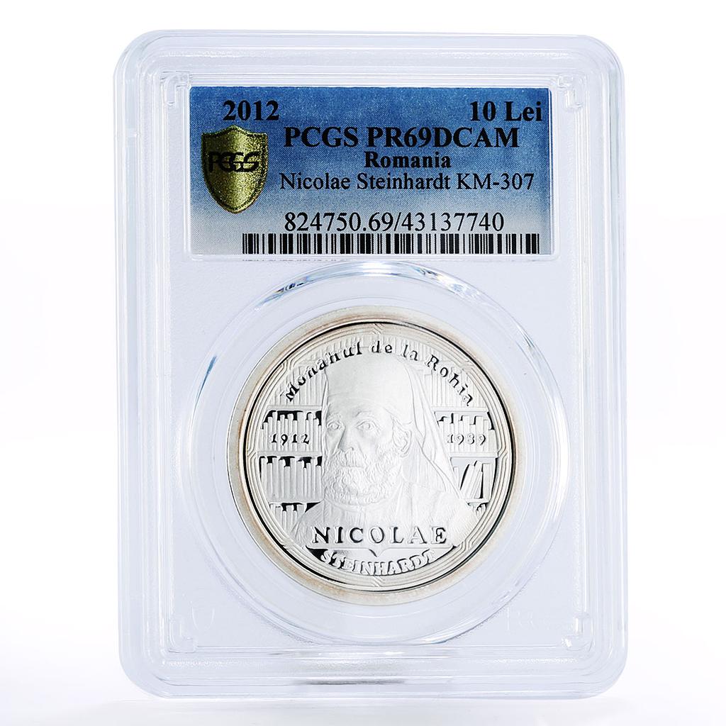 Romania 10 lei Centennial of Nicolae Steinhardt PR69 PCGS silver coin 2012