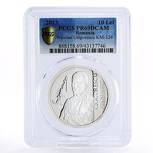 Romania 10 lei 175th Years of Nicolae Grigorescu PR69 PCGS silver coin 2013