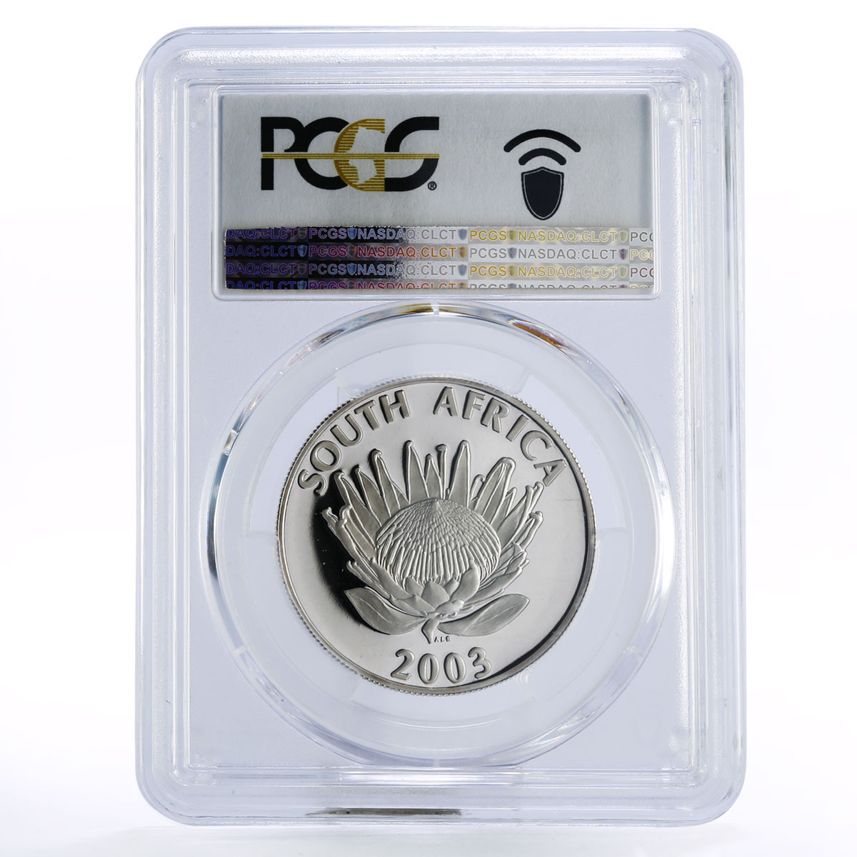South Africa 1 rand Protea series Cricket World Cup PR69 PCGS silver coin 2003
