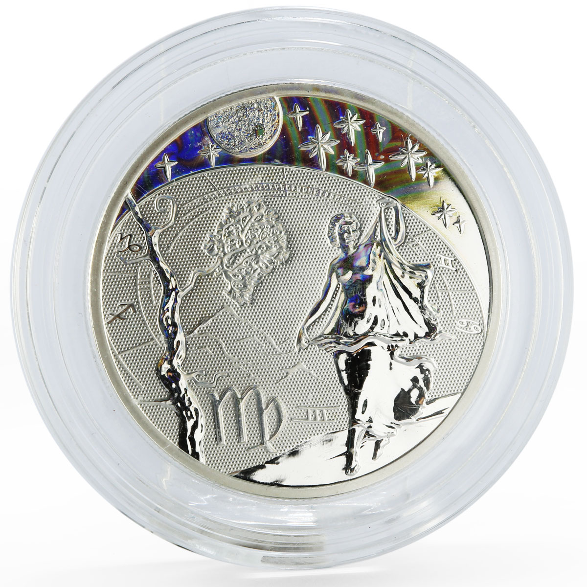 Cameroon 500 francs Zodiac Signs series Virgo hologram silver coin 2010