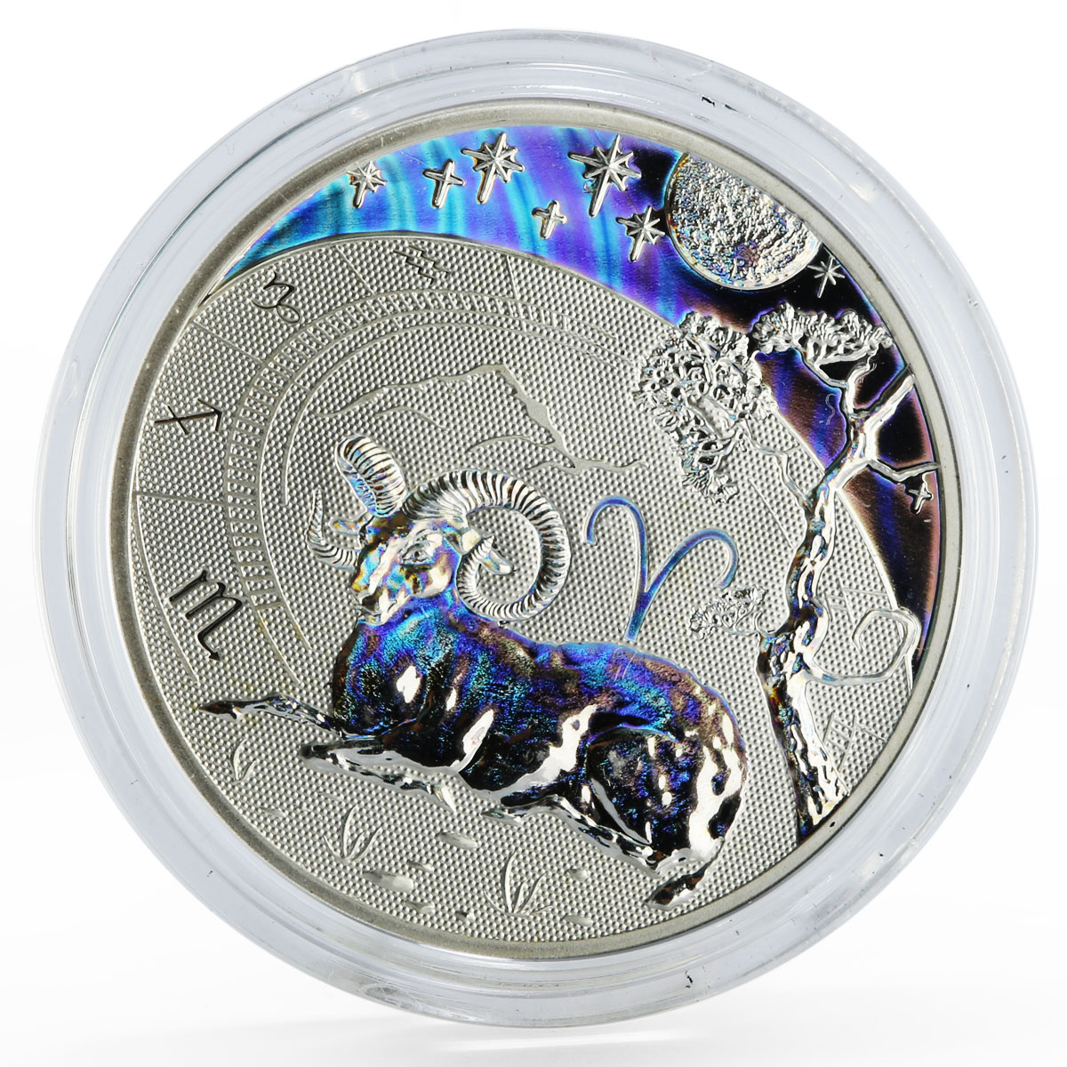 Cameroon 500 francs Zodiac Signs series Aries hologram silver coin 2010