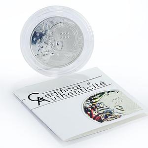 Cameroon 500 francs Zodiac Signs series Aquarius hologram silver coin 2010