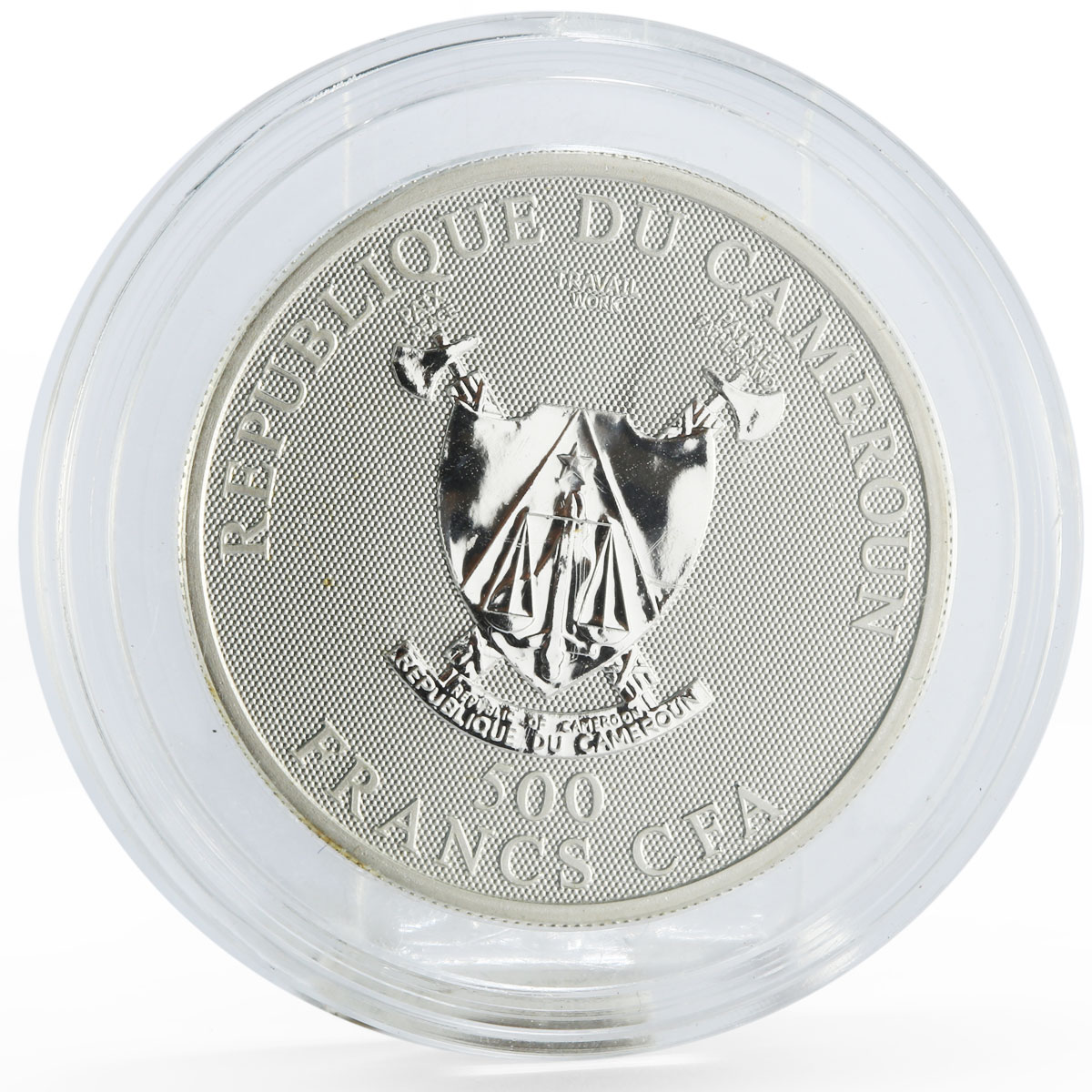 Cameroon 500 francs Zodiac Signs series Aquarius hologram silver coin 2010