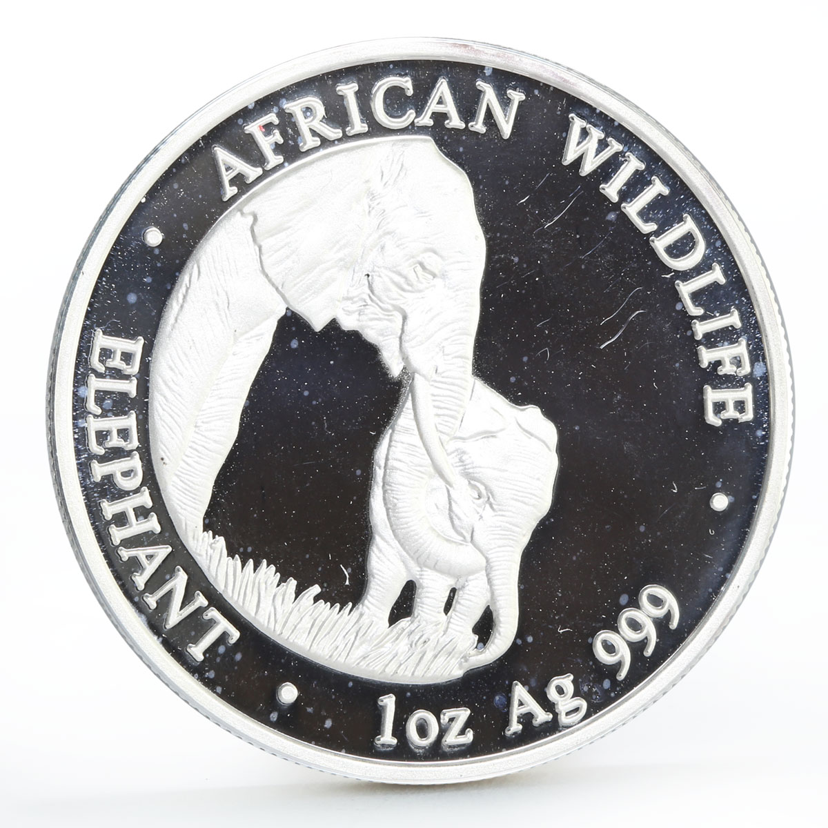 Zambia 5000 kwacha African Wildlife series Elephant silver coin 2001