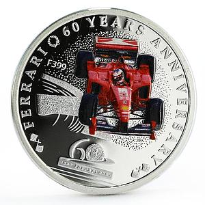 Palau 2 dollars 60th Anniversary of Ferrari F339 Bolide silver coin 2007