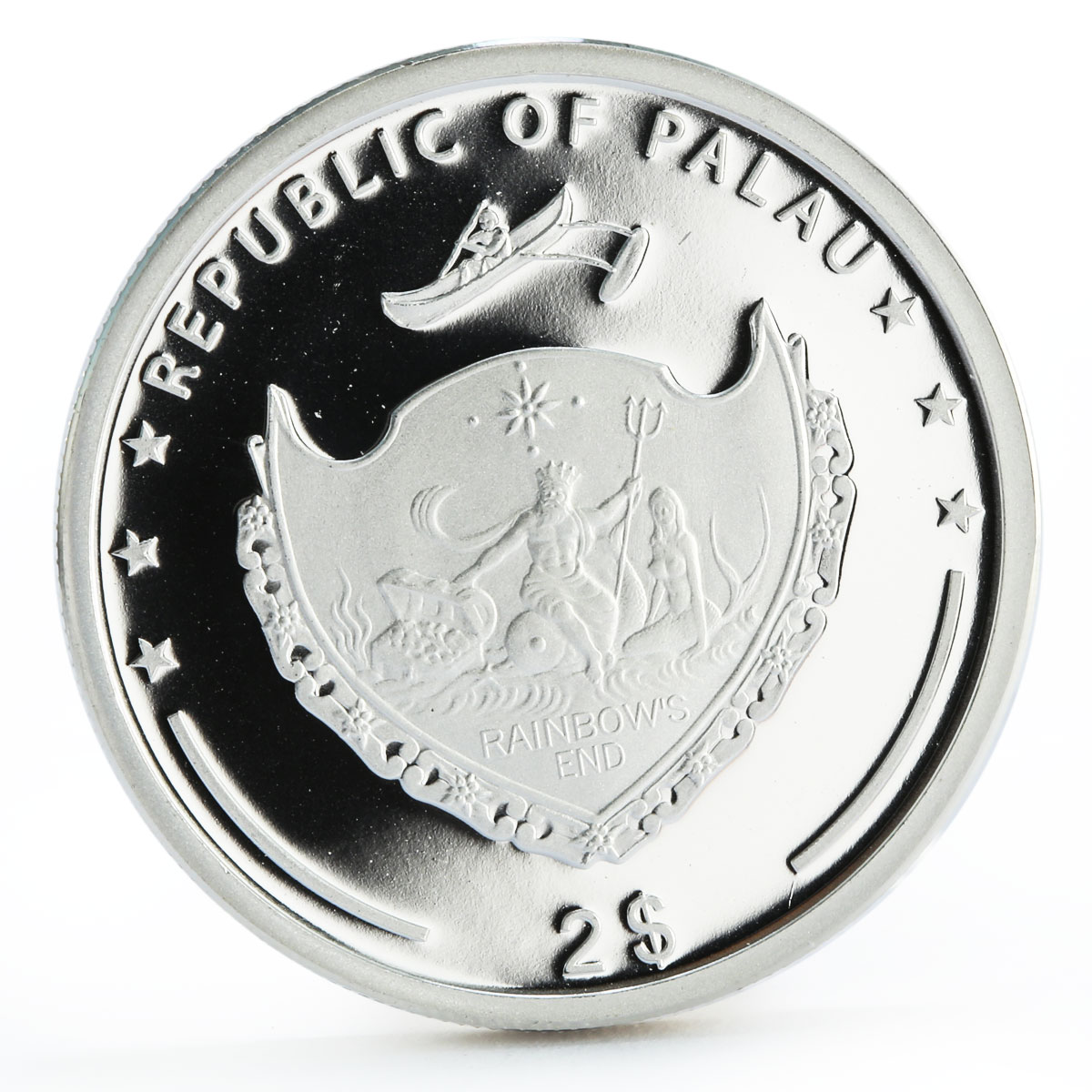 Palau 2 dollars 60th Anniversary of Ferrari F339 Bolide silver coin 2007