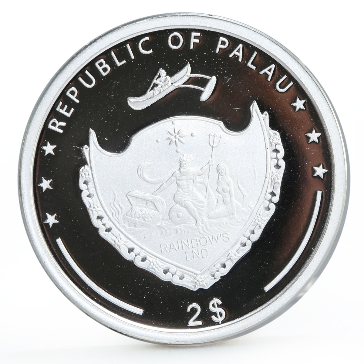 Palau 2 dollars 60th Anniversary of Ferrari F339 Bolide silver coin 2007