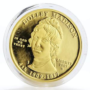 US 10 $ Liberty In God We Trust Dolley Madison Bullion gold coin 1/2 oz 2007