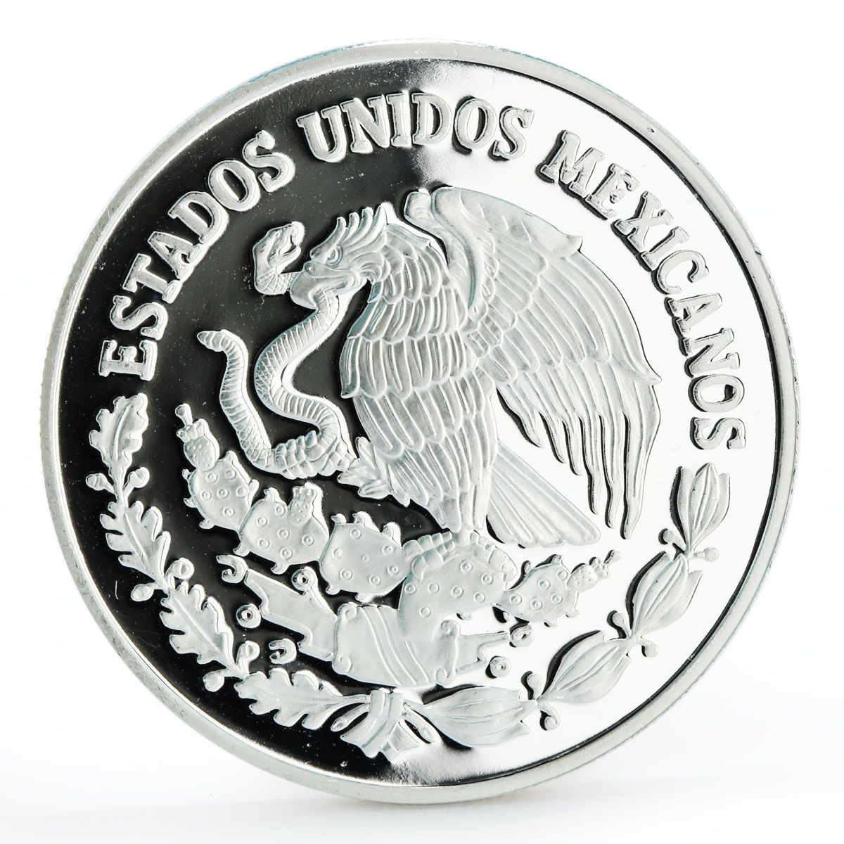 Mexico 5 pesos World Wildlife Fund Wolf Lobo proof silver coin 1998