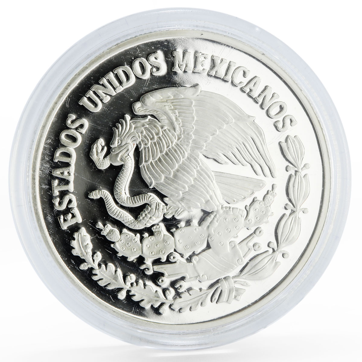 Mexico 5 pesos World Wildlife Fund Wolf Lobo proof silver coin 1998