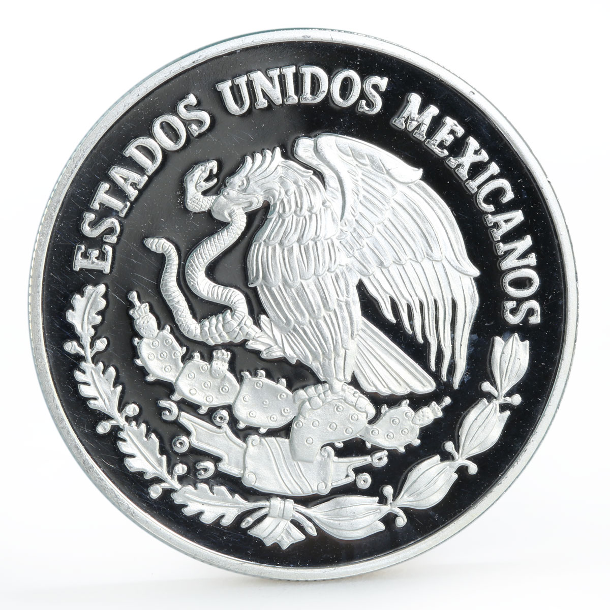 Mexico 5 pesos World Wildlife Fund Wolf Lobo proof silver coin 1998