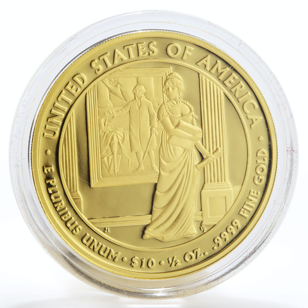 US 10 dollars Liberty In God We Trust Dolley Madison Bullion gold coin ½ oz 2008