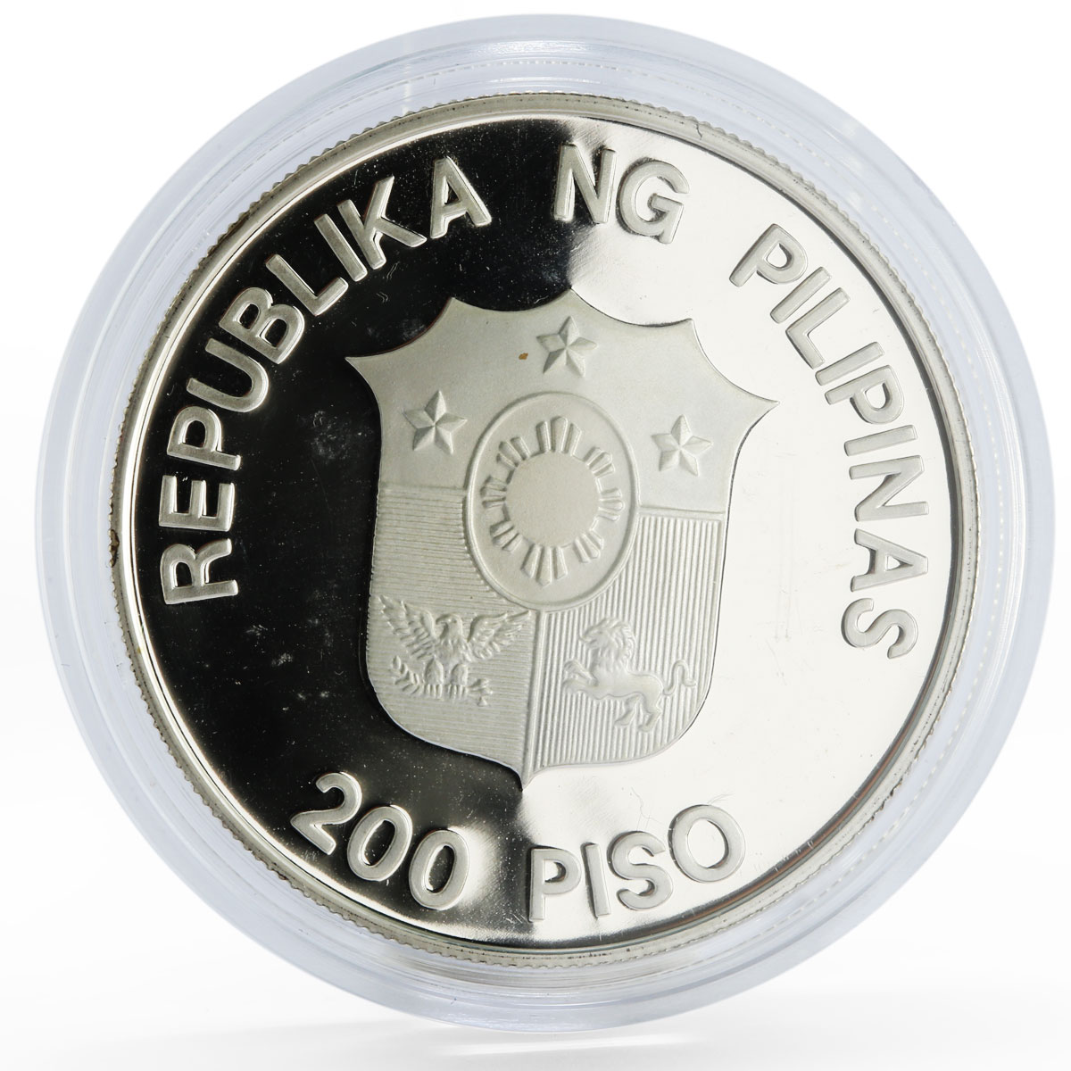 Philippines 200 piso WWF series Mindoro Buffalo proof silver coin 1987