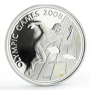 Samoa 5 dollars Beijing Olympic Games series Runner proof silver coin 2008