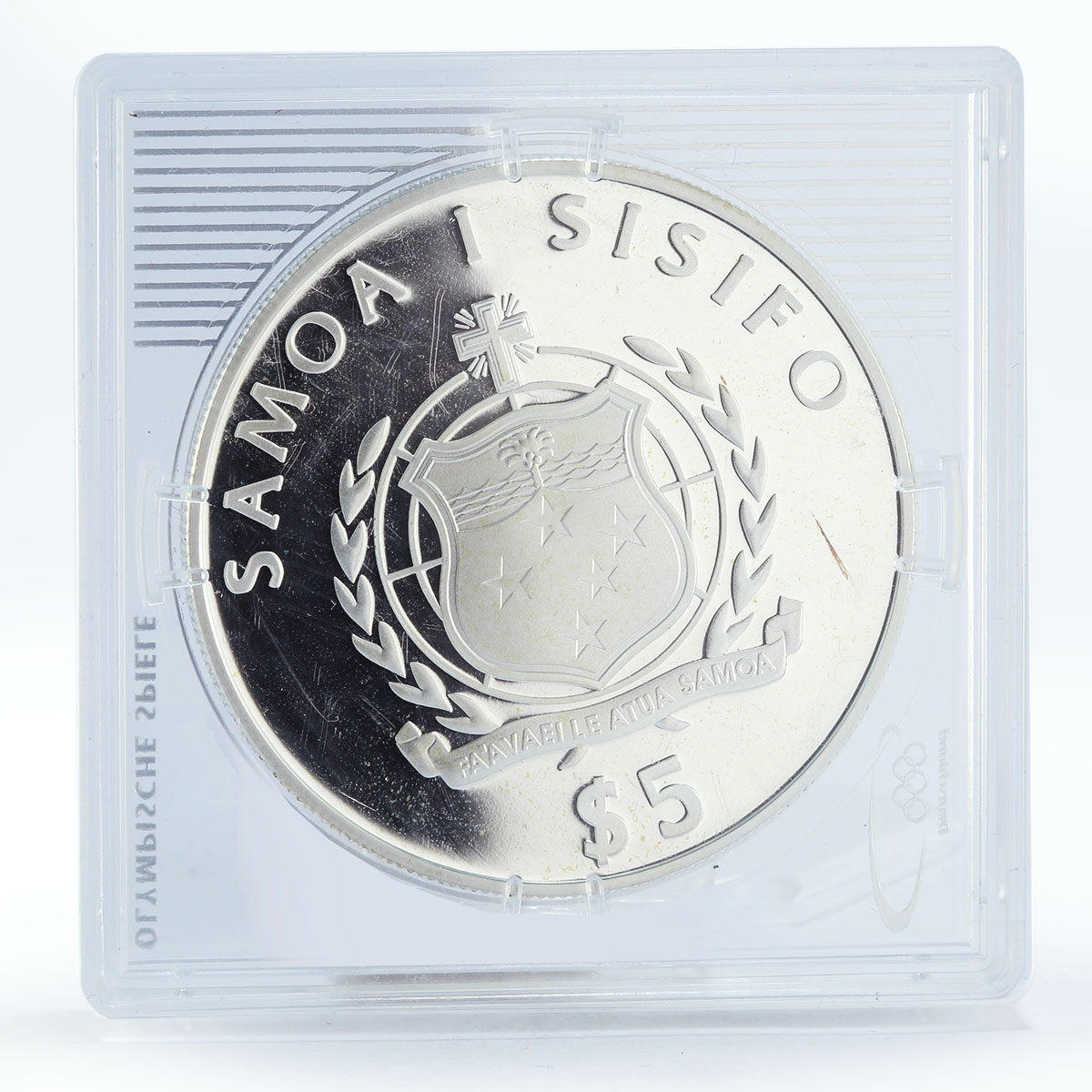 Samoa 5 dollars Beijing Olympic Games series Runner proof silver coin 2008