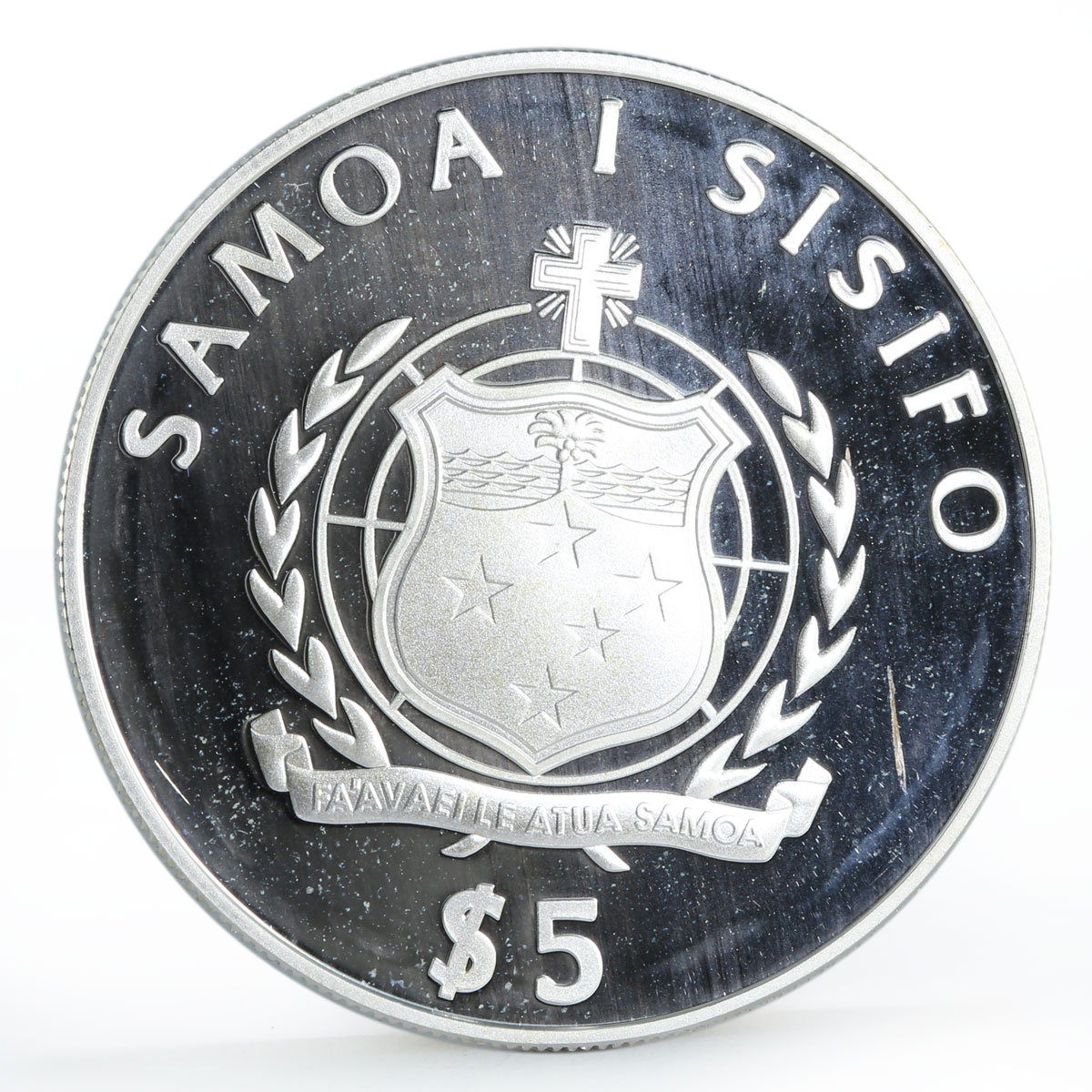 Samoa 5 dollars Beijing Olympic Games series Runner proof silver coin 2008