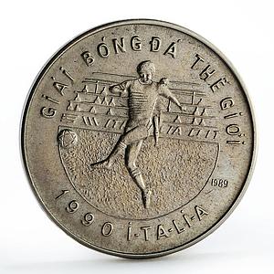 Vietnam 10 dong Football World Cup in Italy Player CuNi coin 1989