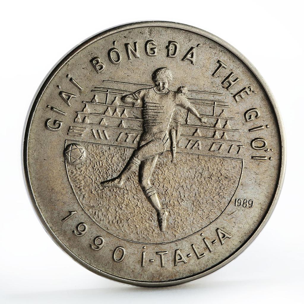 Vietnam 10 dong Football World Cup in Italy Player CuNi coin 1989