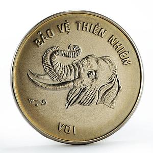 Vietnam 10 dong Natural Protection Animals Elephant CuNi coin 1986