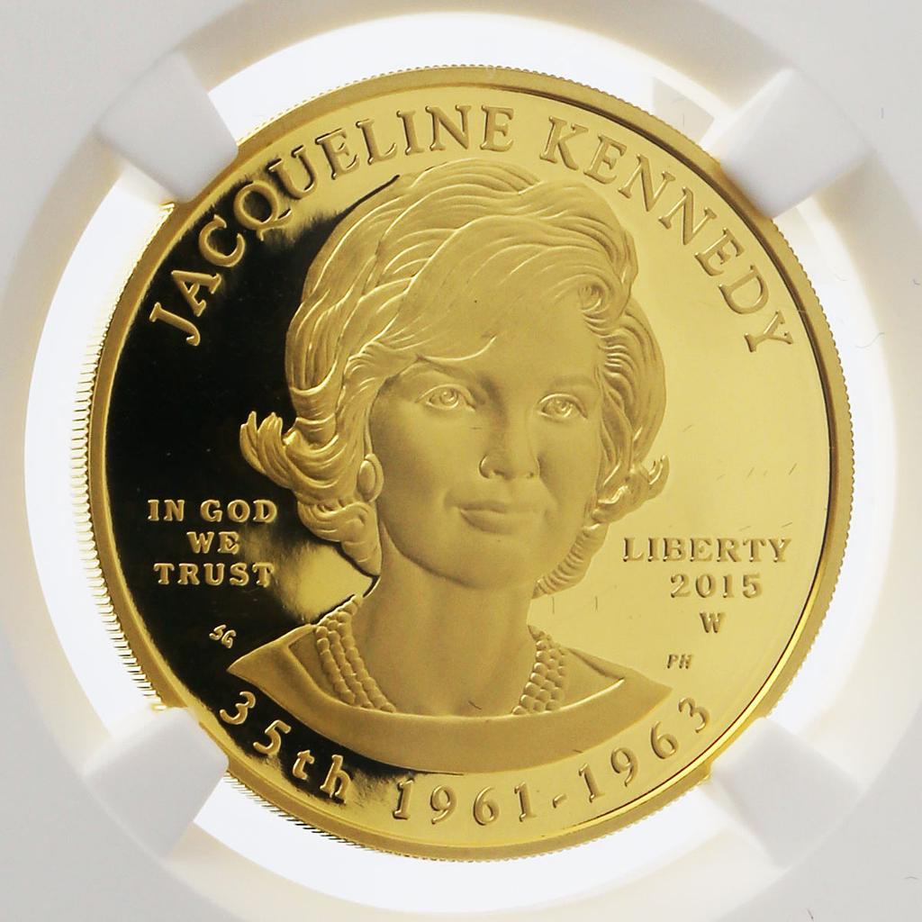 US 10 dollars Liberty Jacqueline Kennedy Bullion NGC PF69 gold coin 2015