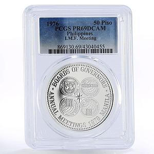 Philippines 50 piso International Meetings PR69 PCGS proof silver coin 1976