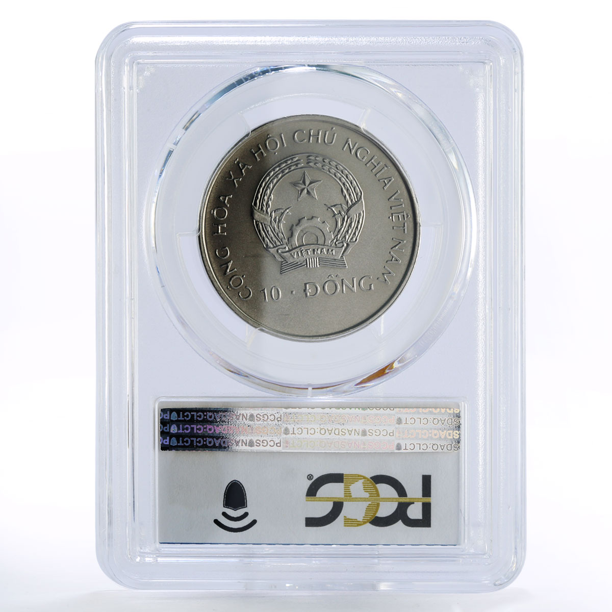 Vietnam 10 dong Dinosaur Diplodocus MS68 PCGS CuNi coin 1993