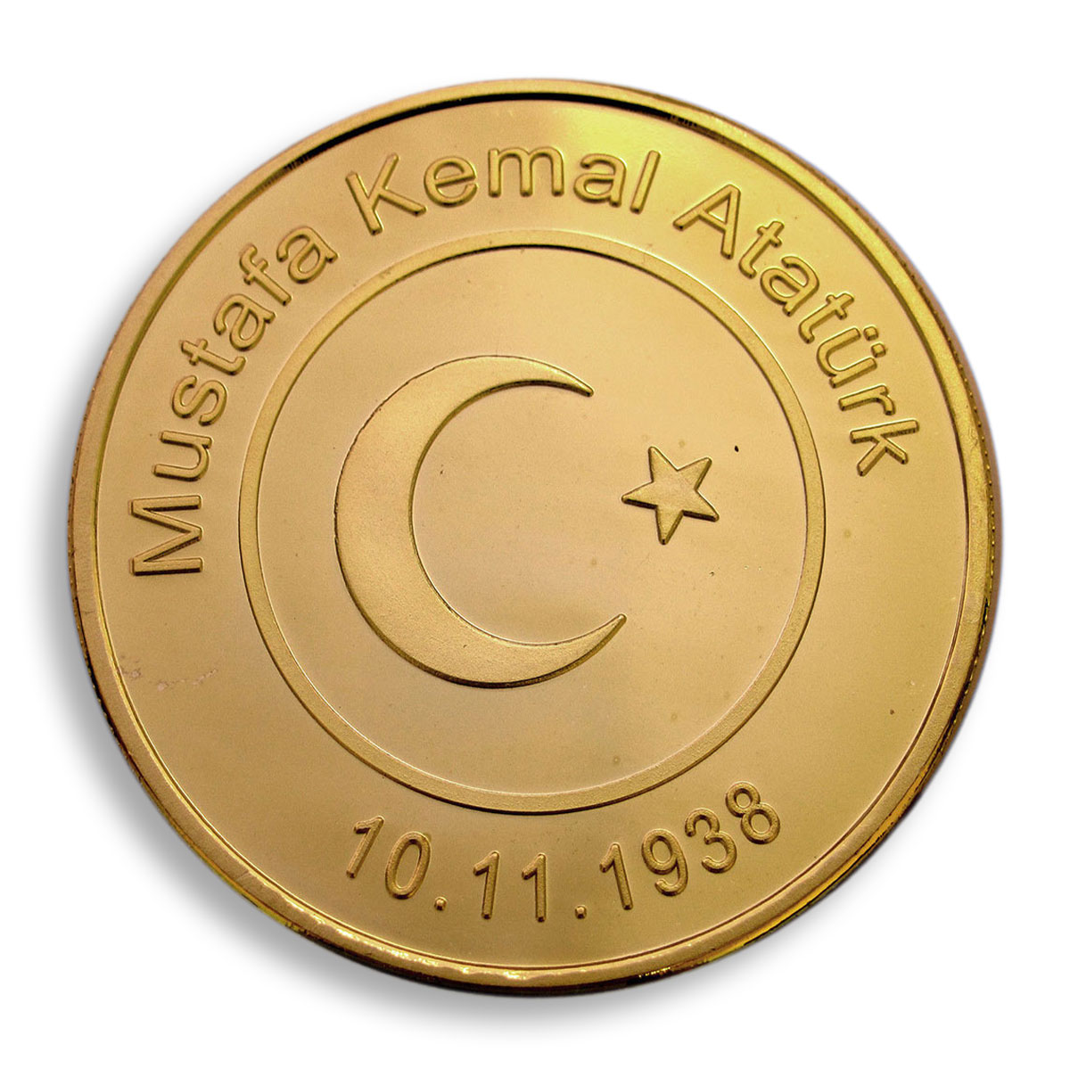 Mustafa Kemal Ataturk, Turkey, Gold Plated Coin, President, Father, Token