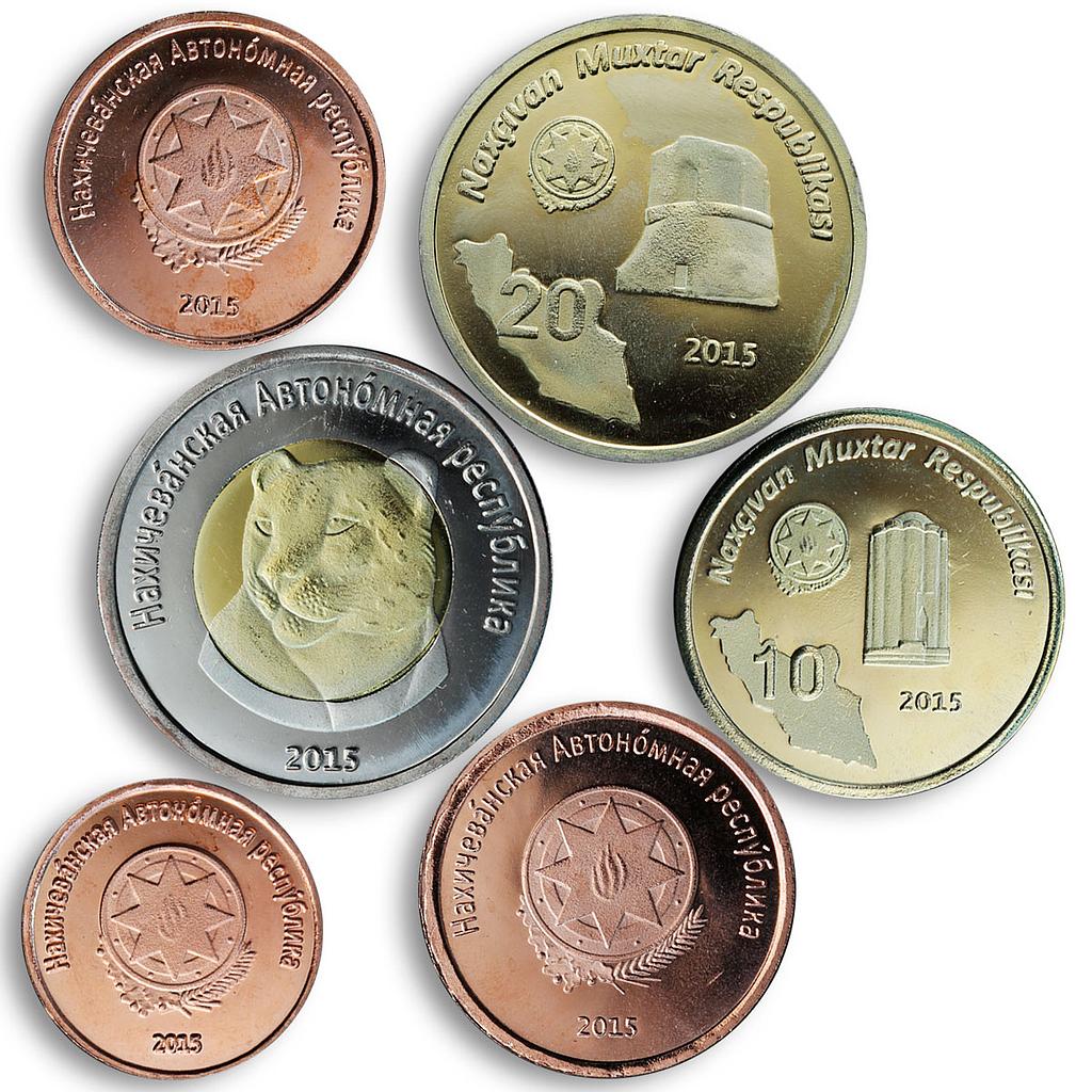 Nakhichevan Autonomous Republic set of six coins Local Fauna and Monuments 2015