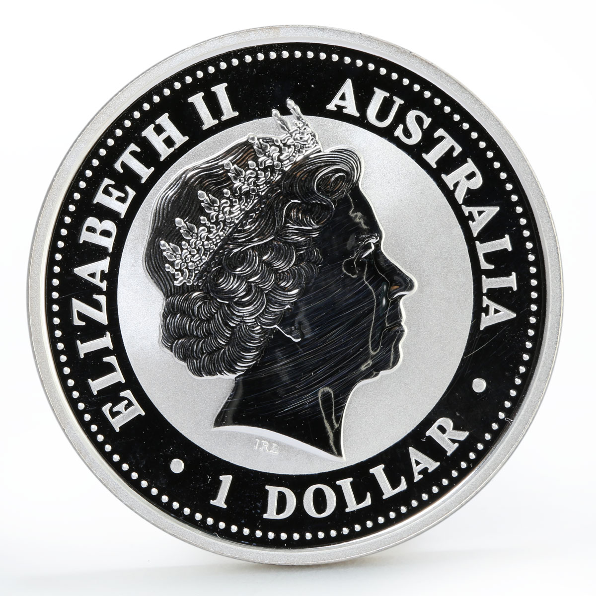 Australia 1 dollar Lunar Calendar I Year of the Rooster colored silver coin 2005