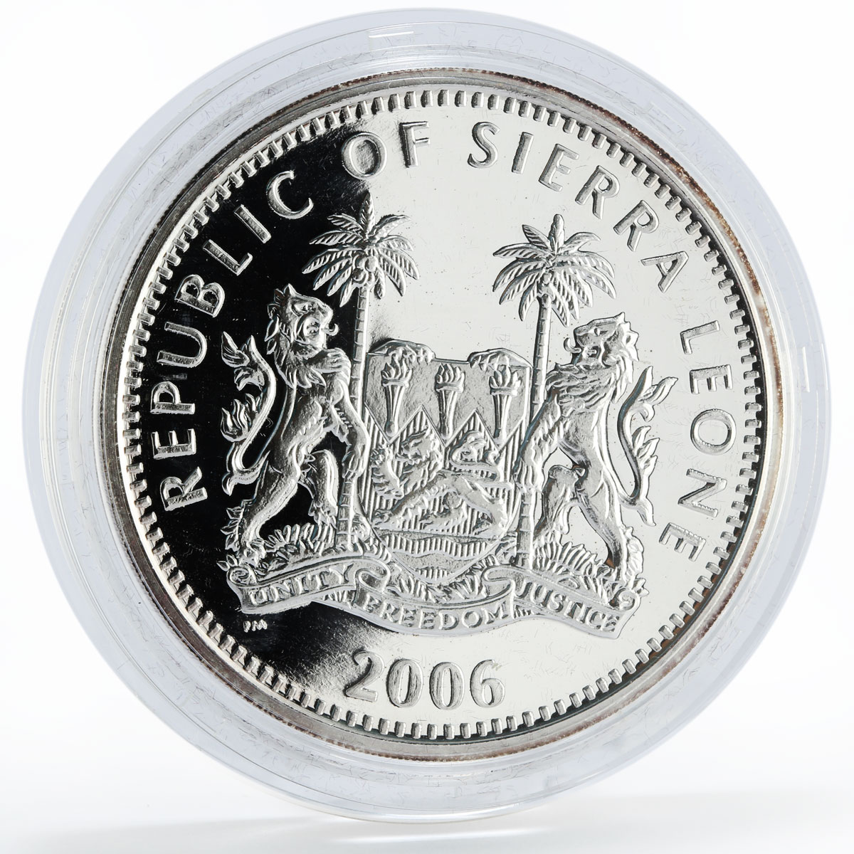 Sierra Leone 20 dollars The Last Supper The Vitruvian Man silver coin 2006